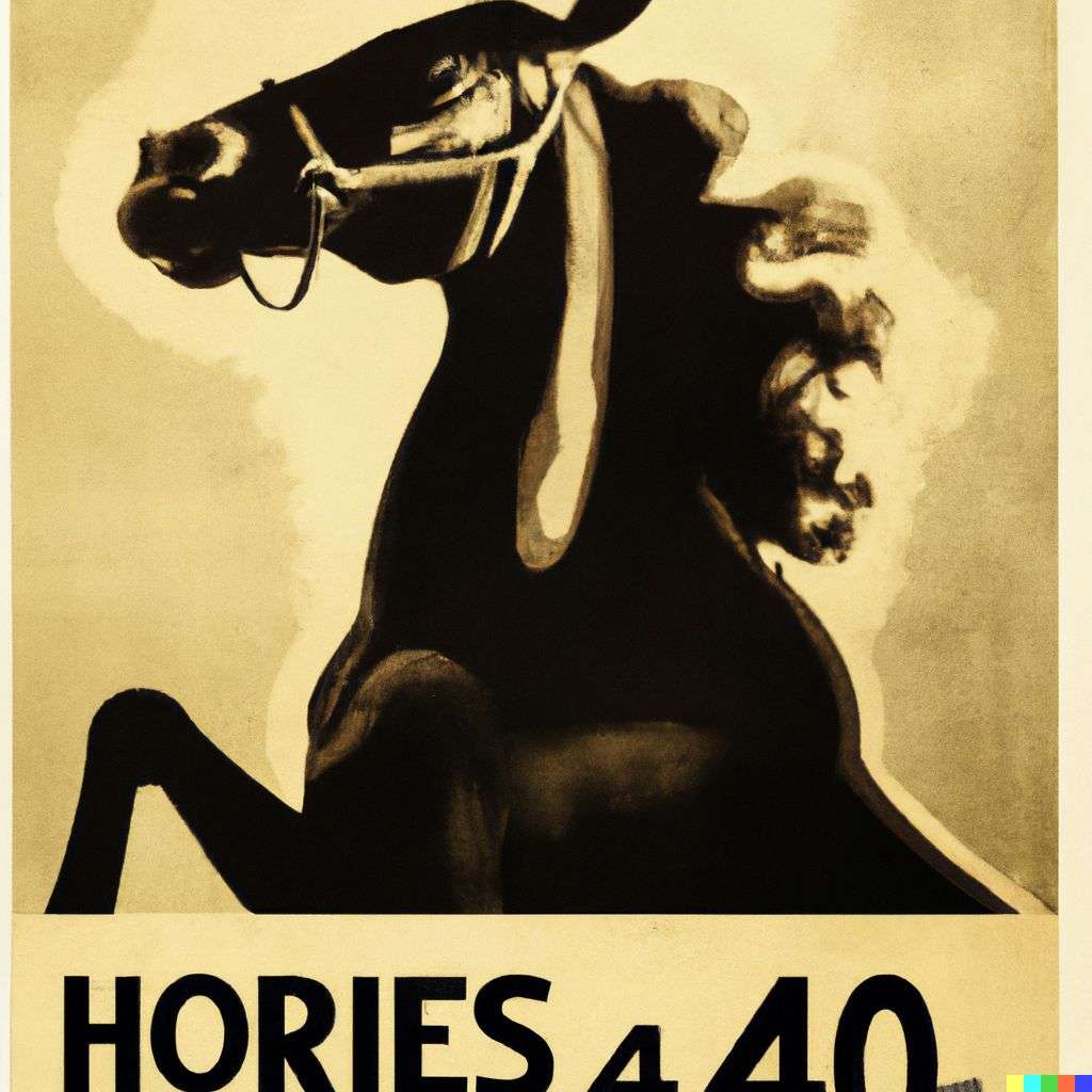 a horse, movie poster from the '40s